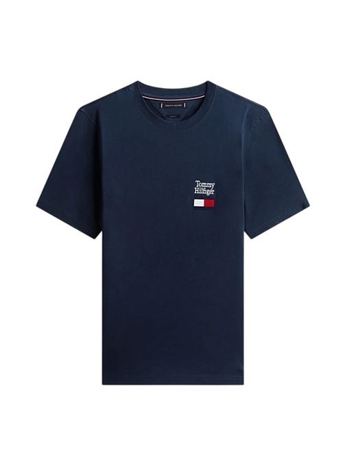 T-shirt in jersey di cotone con logo ricamato Tommy Hilfiger | MW0MW42367DW5.DW5